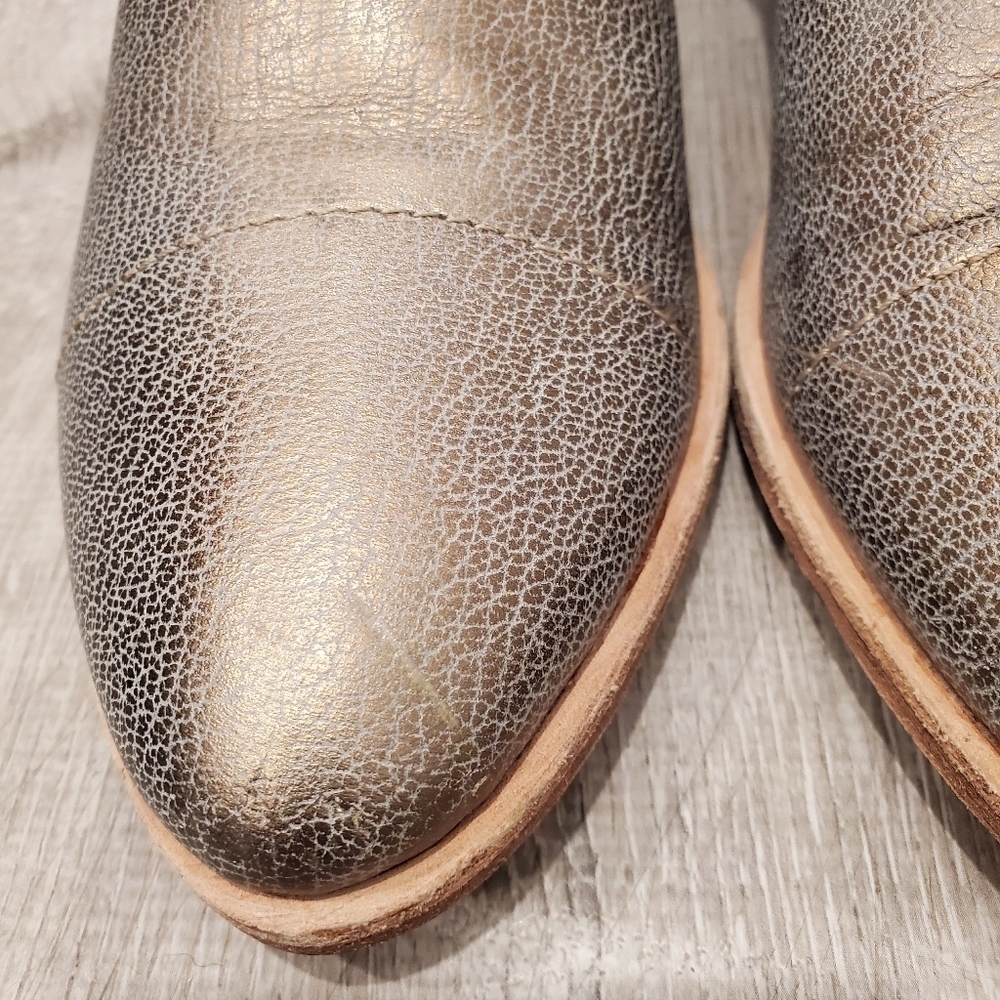 NEW Joie Jodi Metallic Leather Ankle Boot - Picture 3 of 5